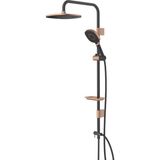 Vala Coral Bronz Siyah Tall Sistem Duş Seti