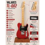 Valares TL-Q02 Elektro Gitar Kırmızı Full Set – Profesyonel Sahne Performansı(Telecaster Tarzı Kasa)