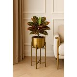 Valda 45 CM METAL GOLD ESKİTME SAKSILIK ÇAP 25 CM