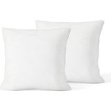 Valena Home 2'li Kırlent Kılıfı Iç Yastığı 55 x 55 cm 500 gr Boncuk Silikon Elyaf - Beyaz