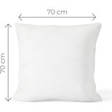 Valena Home Kırlent Kılıfı Iç Yastık Minder 70 x 70 cm Boncuk Elyaf - Beyaz