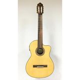 Valencia Elektro Klasik Gitar, Cutaway, 4/4, Naturel Parlak