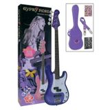 Valencıa Grb1kcpp Bas Gıtar Gypsy Rose Set (Gıgbag, Sehpa, Stıckers, Bas Gıtar Set-Mor-E (Gitar Askisi, Sehpa, Kilif, Dvd, Sticker)