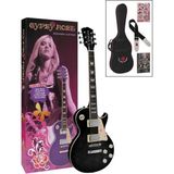 Valencia Gypsy Rose GRE2KCBK Elektro Gitar Seti (Siyah) | Strat Tipi - Simli Siyah - Amfi ve Aksesuar Dahil
