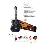 Valencia Klasik Gitar Seti, Ayak Sehpası, İkılıf, Düdük, Tel Sarıcı ve DVD ile