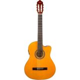 Valencia Valencıa VC104TCE Elektro Klasik Gitar, 4/4, Naturel, Sap Çelikli