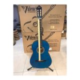 Valencia VC 204 Klasik Gitar, 4/4 Boy, Mavi, Kılıf + Yedek Tel Seti + Pena