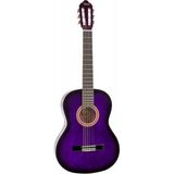 Valencia VC101TPPS 1/4 Klasik Gitar - Mor Sunburst (Başlangıç Seviyesi) | Sap Ayar Çeliği (Truss Rod), Küçük Yaş Grubuna Özel Ergonomik Kasa, Dikkat Çekici Mor Gradyan Renk