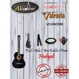 Valencia VC104CEBK Cutaway Siyah Elektro Klasik Gitar