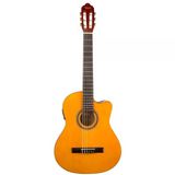Valencia VC104TCE Elektro Klasik Gitar Cutaway (Naturel) | Kesik Kasa - Ekolayzırlı - Sap Çelikli