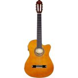 VALENCIA VC104THNCE ELEKTRO KLASİK GİTAR, 4/4, NATUREL, SAP ÇELİKLİ, (THIN BODY)