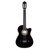 Valencia VC104THNCEBK Elektro Klasik Gitar Ince Kasa (Siyah) | Thin Body - Ekolayzırlı - Sap Çelikli