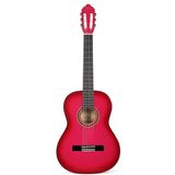 Valencia Vc104tpks Klasik Gitar 4/4 Sap Çelikli Pembe Geçişli Renk