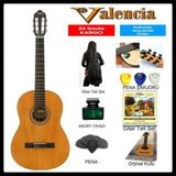 Valencia VC204 4/4 Klasik Gitar + Kılıf + Pena + Akort Cihazı Naturel - Natural