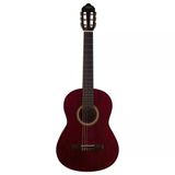 Valencia Vc204twr 4/4 Tam Boy Klasik Gitar | Şeffaf Şarap Kırmızı Renk, Mat Bitiş, Yetişkin Eğitim Ve Başlangıç Seviyesi