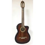 Valencia VC564CEBSB Elektro Klasik Gitar Cutaway (Kahve Sunburst) | Kesik Kasa - Ekolayzırlı - Parlak Cila