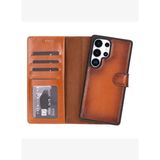 VALENO Warm Tan Deri Samsung Galaxy S25 Ultra(6.9”) Manyetik Ayrılabilir Cüzdanlı Telefon Kılıfı