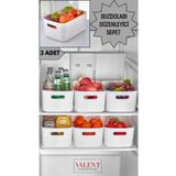 VALENT 3'lü Mocha 3.5 Lt Basic Dolap Içi, Buzdolabı Düzenleyici, Banyo Organizeri Sepet