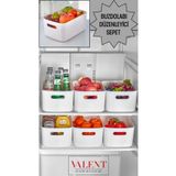 VALENT 4'lü Mocha 3.5 Lt Basic Dolap Içi, Buzdolabı Düzenleyici, Banyo Organizer Sepet