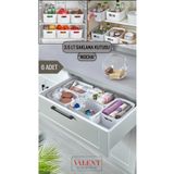 VALENT 6'lı 3.5 Lt Basic Sepet, Dolap Içi, Buzdolabı Düzenleyici, Banyo Organizer