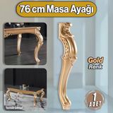 Valenta Masa Dresuar Ayağı 76 Cm Plastik Ayak Mutfak Yemek Masası Mobilya Ayakları Altın Gold