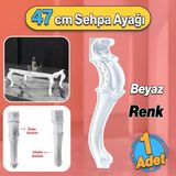 Valenta Plastik Sehpa Ayağı 47 Cm Beyaz Renk 1 Adet Mobilya Zigon Çay Orta Sehpası Ayak Ayakları