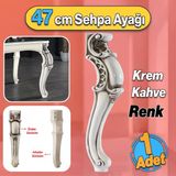 Valenta Plastik Sehpa Ayağı 47 Cm Krem Kahve 1 Adet Mobilya Zigon Çay Orta Sehpası Ayak Ayakları