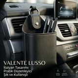 Valente Lusso Araç Içi Düzenleyici Suni Deri Kese Siyah Telefonluk Kartlık Kalemlik Gözlük Taşıma Organizer