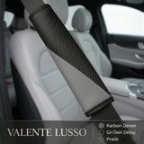 Valente Lusso Emniyet Kemer Pedi 2 Adet Cırtlı | Emniyet Kemer Kılıfı | Omuz ve Boyun Koruyucu - Siyah - Gri