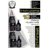 VALENTINES PROFESSIONAL 2li Fırsat Paketi / Premium 19 Doğal Bitki Özlü Premium Yılan Yağı Hızlı Uzama Ve Bakım Şampuanı