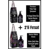 VALENTINES PROFESSIONAL 2'li Fırsat Seti / 19 Doğal Bitki Özlü Yılan Yağı Hızlı Uzama Bakım Şampuanı / Onarıcı Bakım Kremi