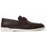 Valentino Garavani Metaltokalı Erkek Loafer - Kahverengi