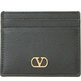 Valentino Garavani Vlogo Signature Siyah Kadın Deri Kartlık - Standart