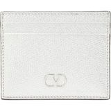 Valentino Garavani Vlogo Silver Kadın Deri Kartlık - Gümüş - Standart