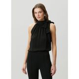 Valentino Georgette Siyah Pileli Bluz - 38