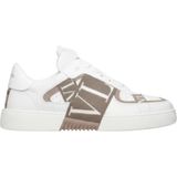 Valentino Logo-Strap Beyaz Deri Erkek Sneakers