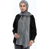 Valentino Orlandi Alia Serisi Motif Desen Şal - 01-Gri - 75 x 195 cm