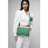 Valentino Orlandi VLT039 Monogram Yeşil Kadın Çapraz Askılı Çanta