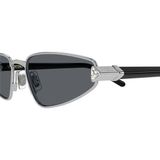 Valentino VG0035S 001 Silver Black Narrow Cat-Eye Gunes Gozlugu - Gümüş