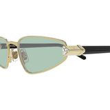 Valentino VG0035S 003 Gold Green Narrow Cat-Eye Gunes Gozlugu - Altın - Yeşil