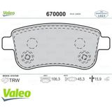 VALEO 670000 Arka Balata Fluence 13- Megane 08- Scenic 08- (440603734R)