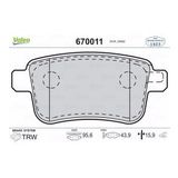 Valeo 670011 Arka Fren Balatası