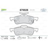 Valeo 670028 Arka Fren Balatası