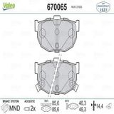 Valeo 670065 Arka Fren Balatası
