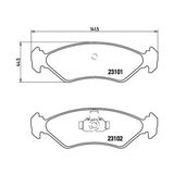 VALEO 670171 ÖN BALATA FIESTA1.0 1.3 1.4 1.8 D 95 FORD KA 1.0 1.3