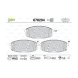 VALEO 670204 Arka Disk Fren Balatası Hyundai İ20 1.2 06/12