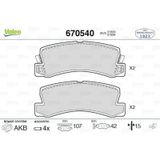 VALEO 670540 Disk Fren Balatası Arka Lexus Es 300 3.0 09/91-12/01-Toyota Uyumlu Avensis 1.8/2.0 10/97-06/00