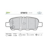 VALEO 670672 Arka Balata Nissan Xtrail 2.0-2.2DCI 01- Infiniti Fx35 3.5 03- Fx45 4.5 03- Grand Vitara 2.4 09-