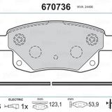 Valeo 670736 Arka Fren Balatası