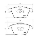 VALEO 670822 Ön Disk Fren Balatası Ford Focus 2.5 08/05-09/12 Volvo C30 1.6/1.6D/1.8/2.0/2.0D/2.4/2.4D/2.5 10/06